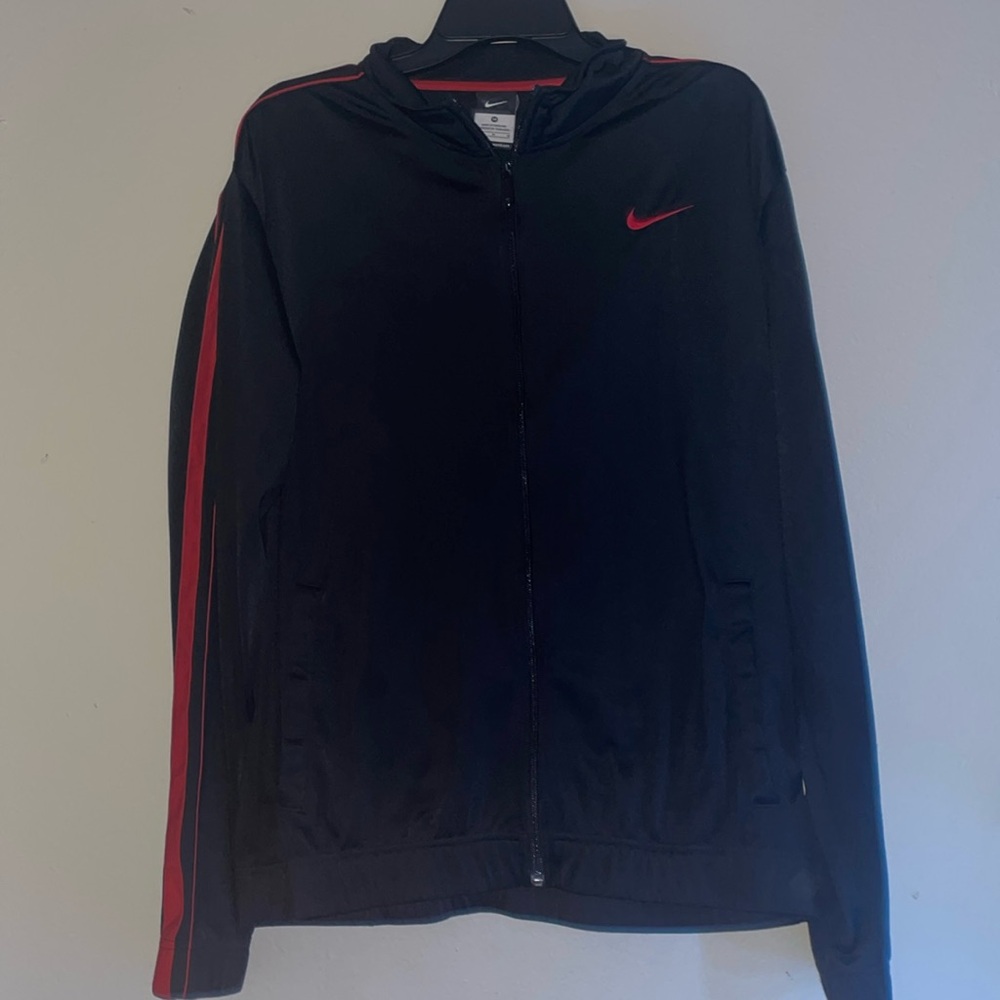 Nike OT Basketball Training Full Zip Jacket Black Red Size M